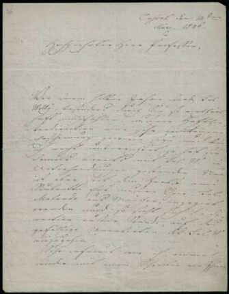 Brief von Louis Spohr an Ludwig Bischoff