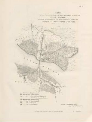 Pl. 2. Sketch shewing the site of the proposed annicut across the river Kistnah ...