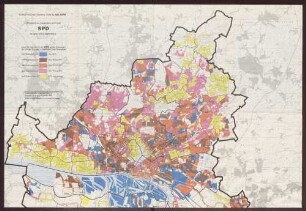 Bürgerschaftswahl vom 4.Juni 1978 - Stimmen in Hamburg für die SPD in den Wahlbezirken