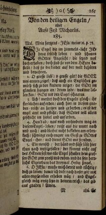 Von den heiligen Engeln, oder aufs Fest Michaelis