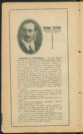 Nuestro escritores - Enrique E. Rivarola