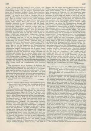 439-440 [Rezension] Schwarz, Hermann, Psychologie des Willens