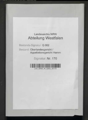 Adliges Gut Sodingen, Bd. 1