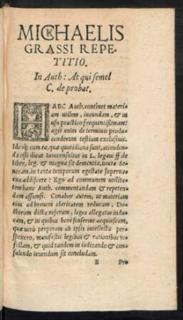Haec Auth. continet materiam utilem ...