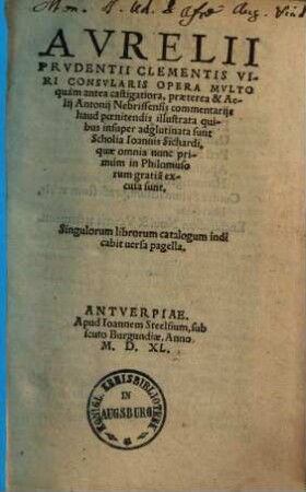Opera : multo quam antea castigatiora