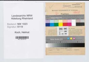 Entnazifizierung Helmut Koch , geb. 06.07.1910 (Landesinspektor)