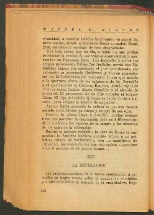 XIV - La revelación