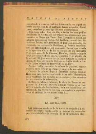 XIV - La revelación