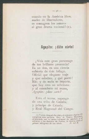 Agapito: ¡dáte córte!