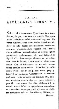 Cap. XVI. Apollonius Pergaeus.