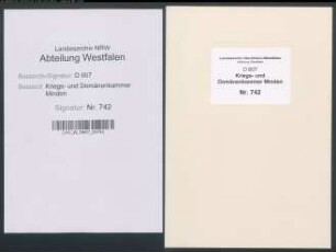 Amt Rahden - Vogtei Rahden - Bauerschaft Großendorf: Unterlagen der Revisionskommission