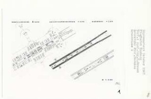 Flughafen Hamburg (Diplomarbeit bei Bernhard Hermkes): Grundrisse Vorfeldebene 0.00, Anlieferungsebene - 3.75 und Bahnhof - 7.50, 1:500