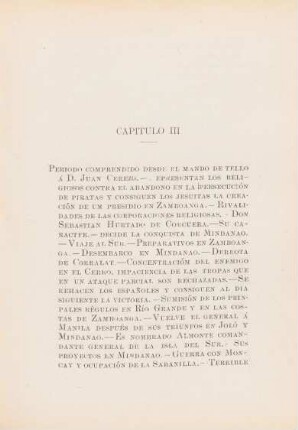 Capítulo III. Período comprendido desde el Mando de Tello á D. Juan Cerezo. - ...