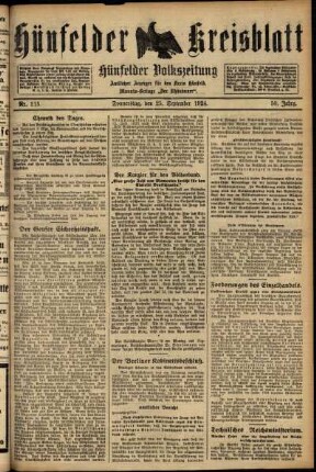 Ausgabe vom Donnerstag, den 25. September 1924.