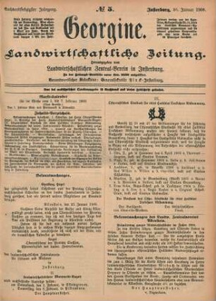 Sechsundsiebzigster Jahrgang. No. 5. Insterburg, 30. Januar 1908.