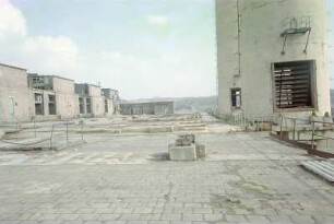 Dach Maschinenhaus und Schornsteine Vorschaltanlage, von NW