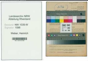 Entnazifizierung Heinrich Weber , geb. 24.08.1893 (Uhrmacher)