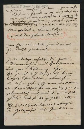 Brief an Ferruccio Busoni : o.D.