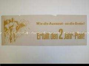 Maueranschlag der SED Sachsen zur Aussaat