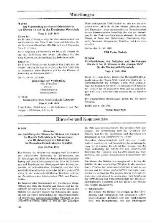 Information über berufsbildende Literatur : 29/68 vom 8. Juli 1968 ; [Mitteilungen]