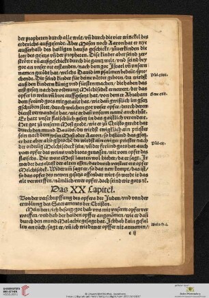 Das XX Capitel