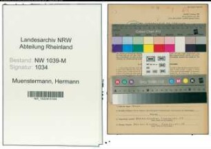 Entnazifizierung Hermann Muenstermann , geb. 13.03.1893 (Organist)