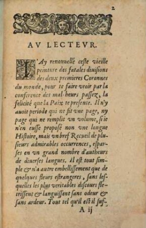 Histoire veritable des guerres entre les deux maisons de France et d'Espagne : Durant le regne des ... rois François I., Henry II. ... jusques à la paix de Veruins et mort de Philippes II. Roy des Espagnes, 1598