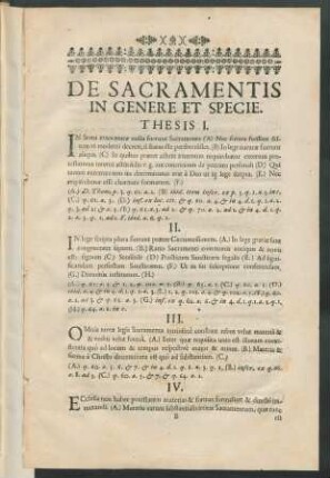 De Sacramentis In Genere Et Specie