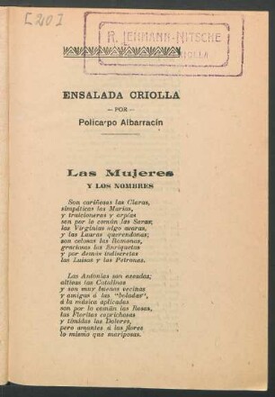 Las mujeres y los nombres