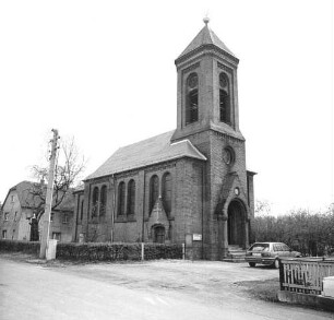 Belgershain-Rohrbach. Pfarrkirche (1897). Ansicht von Nordwest