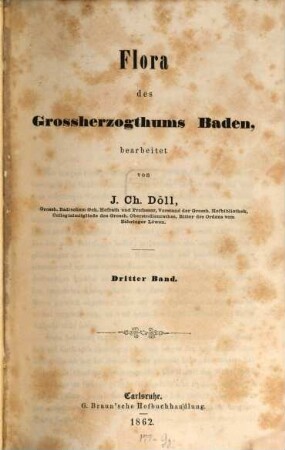 Flora des Grossherzogthums Baden, 3