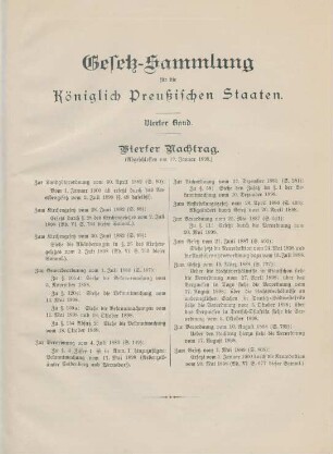 Vierter Nachtrag