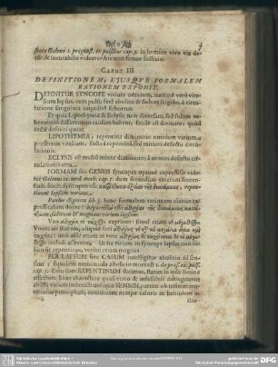 Caput III. Definitionem Eiusque Formalem Rationem Exponit