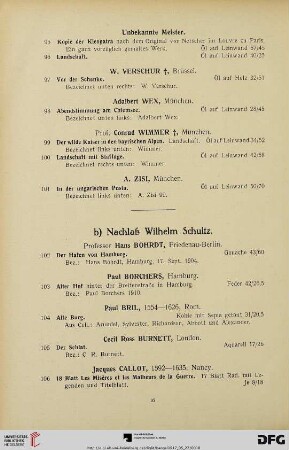b) Nachlaß Wilhelm Schultz (Nr. 102-184)