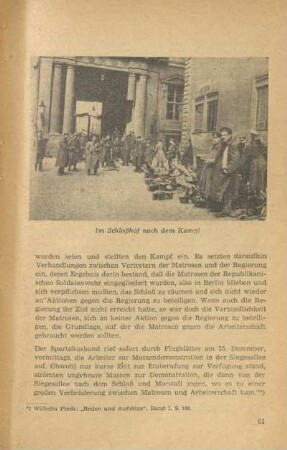 Im Schloßhof nach dem Kampf