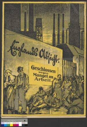 Propagandaplakat gegen England aus dem Ersten Weltkrieg