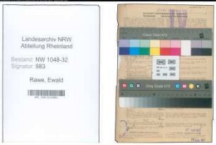 Entnazifizierung Ewald Rawe , geb. 27.10.1893 (Stadtinspektor)
