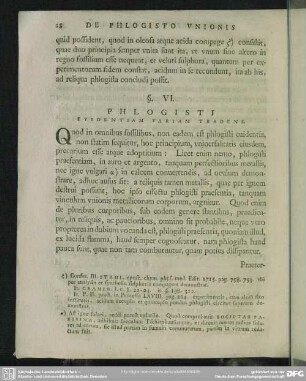 §. VI. Phlogisti Evidentiam Variam Tradens