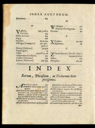 Index Rerum, Phrasium, ac Verborum locupletissimus