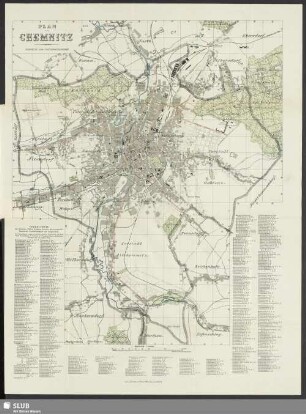 Plan von Chemnitz