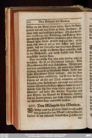 XXV. Von Mängeln des Mundes.