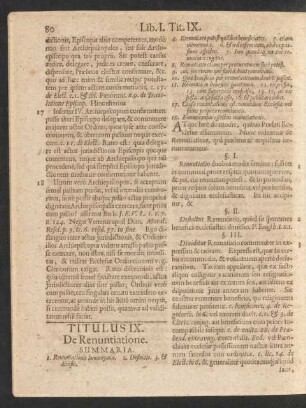 Titulus IX. De Renuntiatione