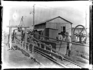Tagebau Regis, Endstation der Kettenbahn. d. schiefE