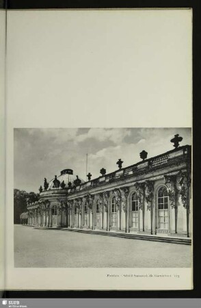 Potsdam. Schloß Sanssouci, die Gartenfront