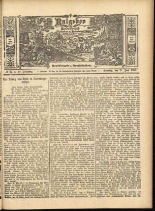 Ausgabe vom Sonntag, den 21. Juni 1908.