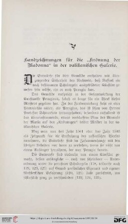 Handzeichnungen für die „Krönung der Madonna“ in der vatikanischen Galerie