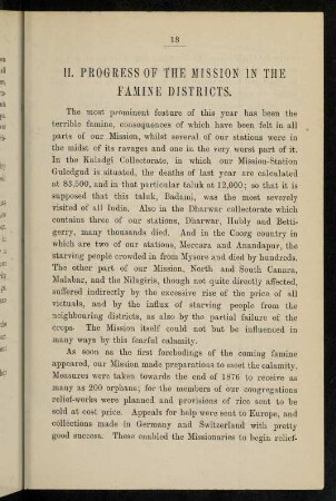 13-38, II. Progress of the mission in the famine districts