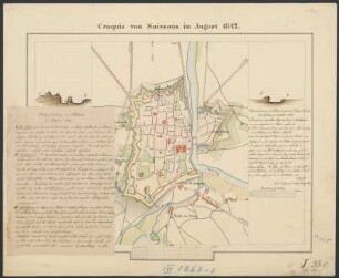 Croquis von Soissons im August 1842