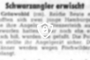 Schwarzangler erwischt