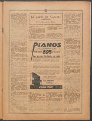 El angel de Caracas : (Anécdota)